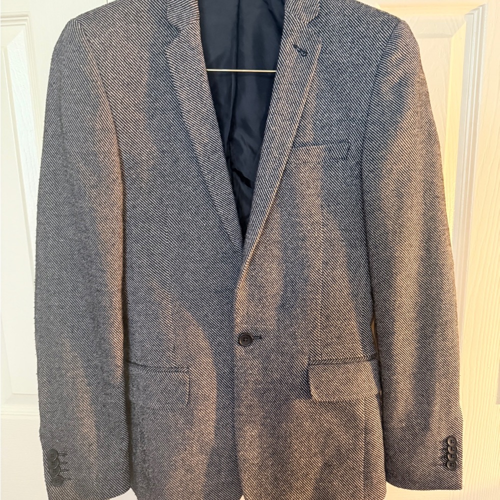 ASOS Classic Gray Herringbone Blazer